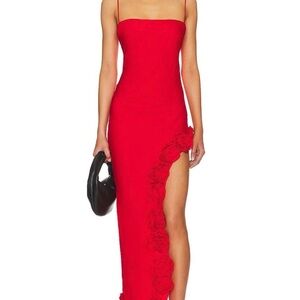 MAJORELLE Red Floral Maxi Dress